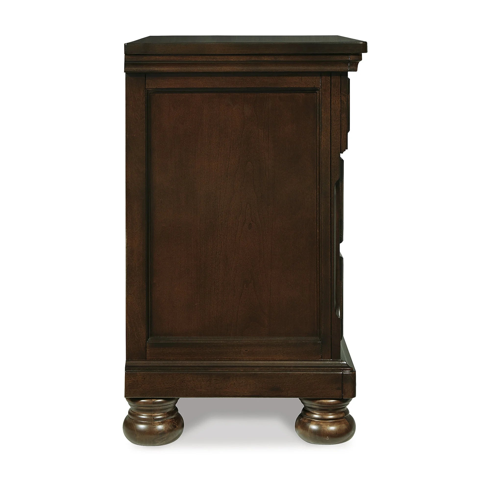 2 Drawer Nightstand with Dovetail Construction, Dark Brown F738959