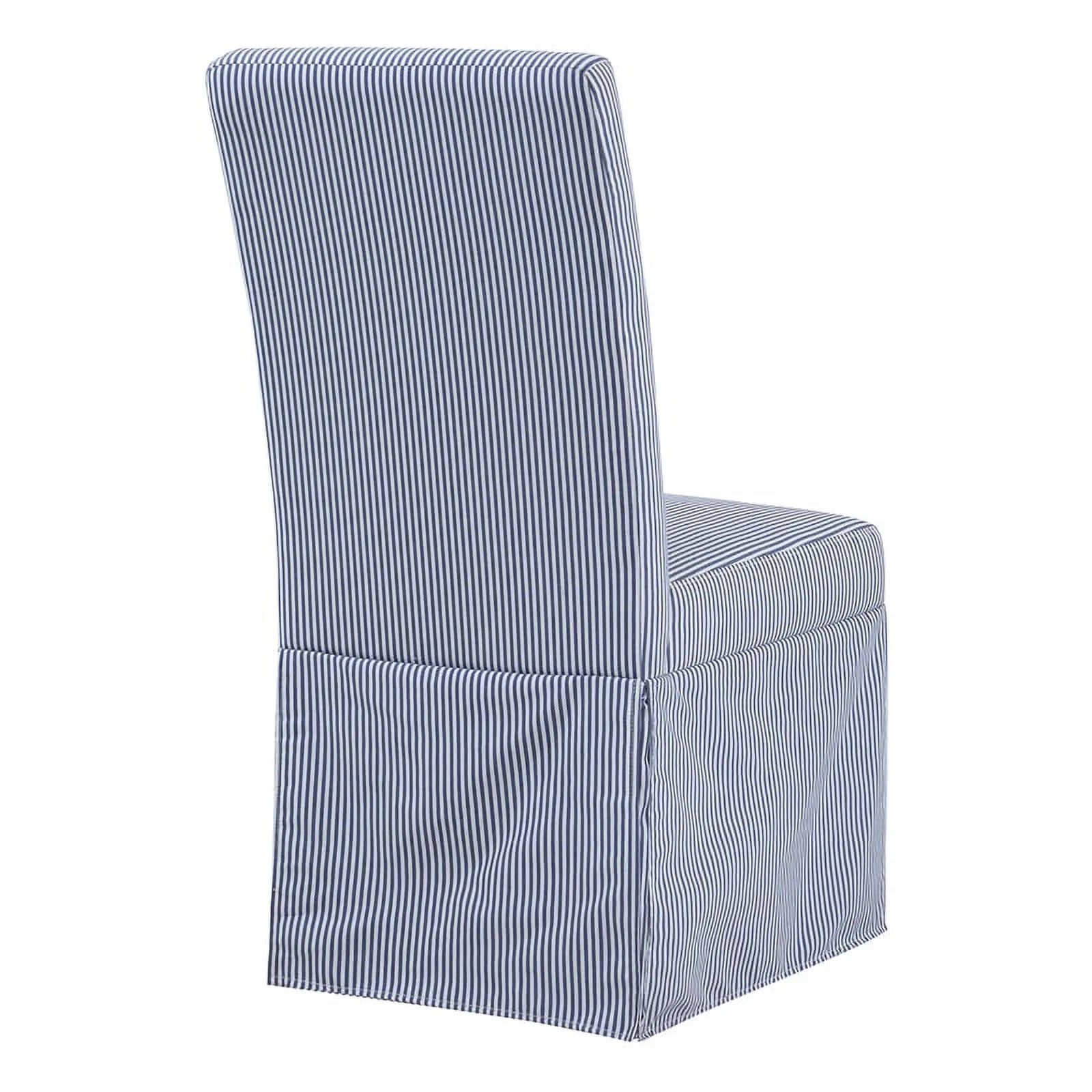 Navy Stripe Slipcover Dining Chair 2 Pack A856263