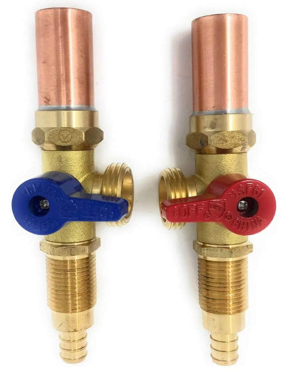Water Hammer Arrestor Washing Machine Outlet Box with Valves and Copper Risers J296732