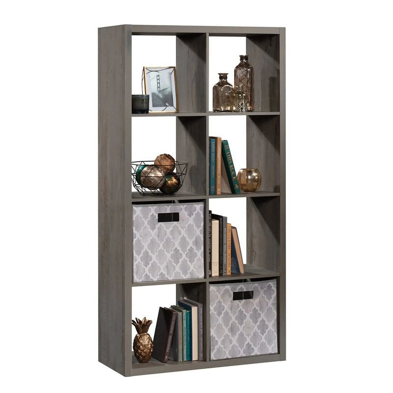 8-Cube Organizer Storage Bookshelf, Mystic Oak Finish B5957