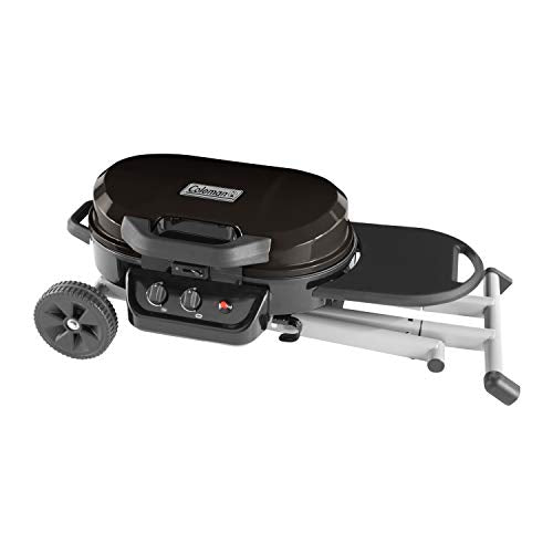 Portable Stand-Up Propane Grill with Push-Button Starter, Folding Legs & Wheels K8833
