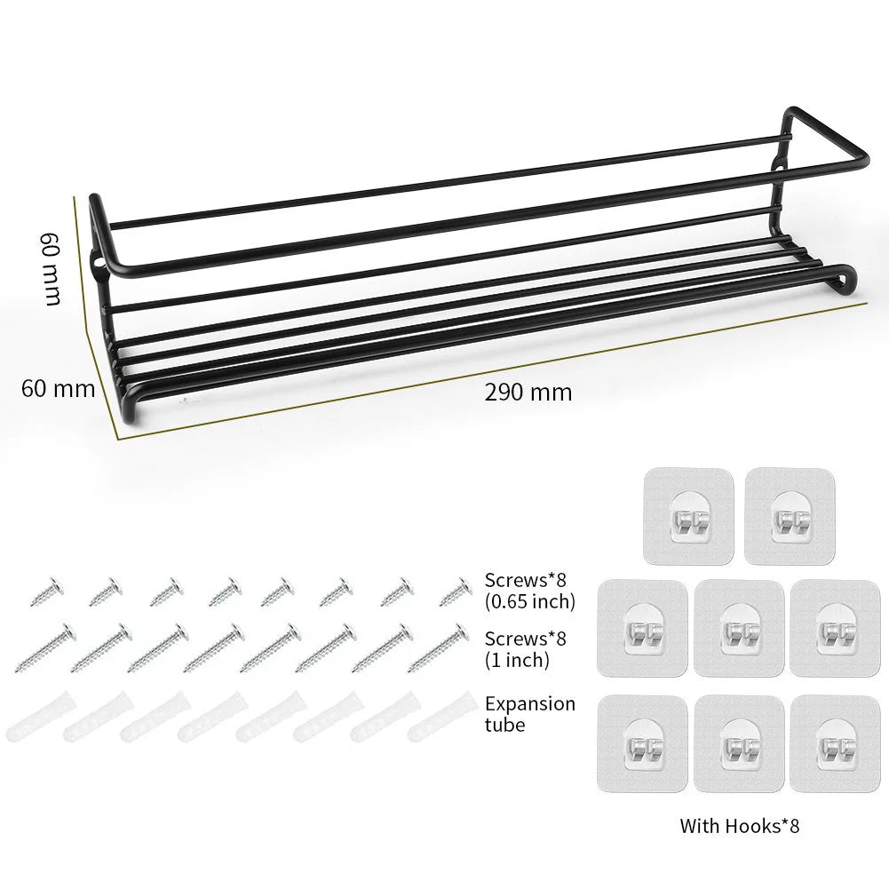 Spice Rack Organizer, Punch-free Hanging for Kitchen Wall Cabinet Y650924