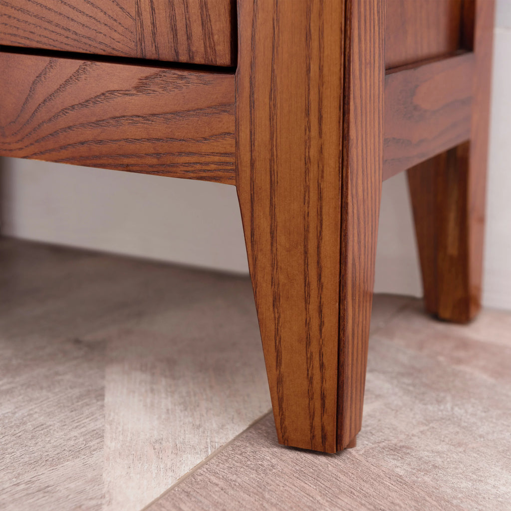 Mission Foyer Cabinet Hall Stand, Solid Wood, Rich Russet Finish Q836359