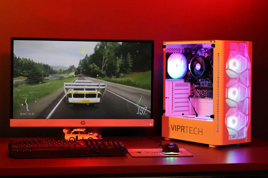 Gaming PC Desktop Computer - AMD Ryzen 5 5600G, 16GB DDR4, 128GB SSD, 1TB HDD, WiFi, RGB K8582