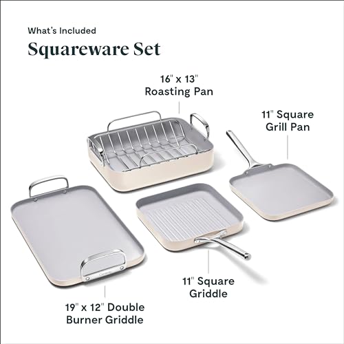 Square Cookware Set Non-Stick Ceramic Coated Pans M794