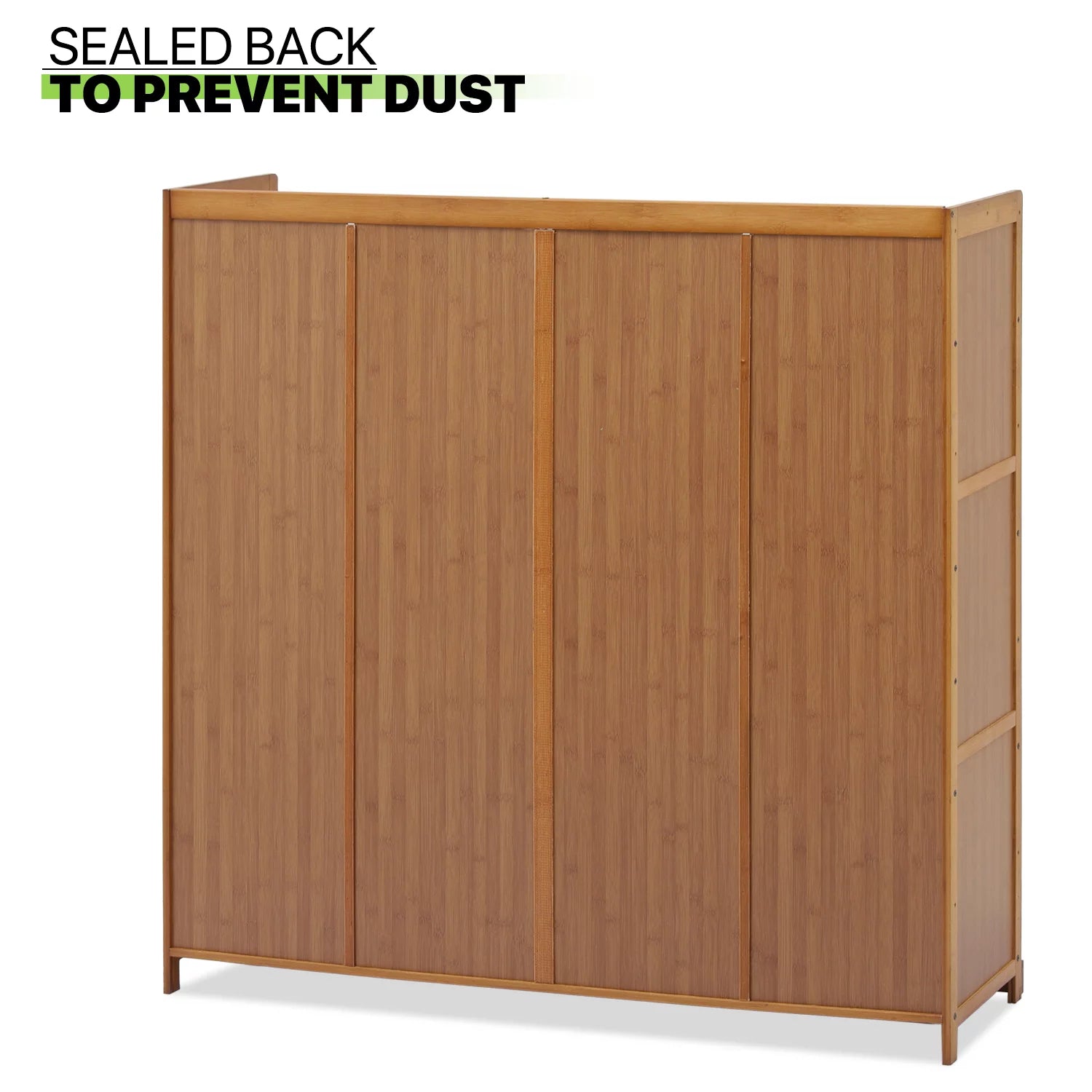 Bamboo 7-Tier Shoe Storage Cabinet with Folding Doors N918048