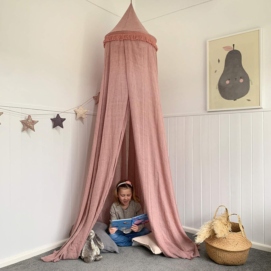 Princess Canopy for Girls Bed with Tassels C1923