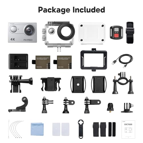 4K30FPS WiFi Action Camera with EIS Ultra HD Underwater Camera 131FT Waterproof Remote Control 4X Zoom Support External Microphone V99718