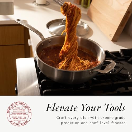 2 Quart Stainless Steel Saucier Pan, 5 Ply, Induction Compatible D24568