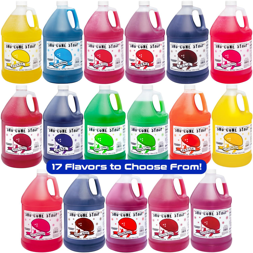 Sno-Cone Syrup 4-Pack 128oz, Choose Your Flavors B216