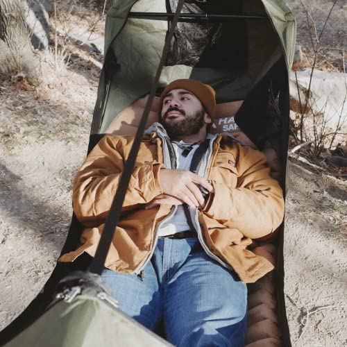 Lay Flat Hammock Tent with Mosquito Net, Insulated Pad and Rainfly D732