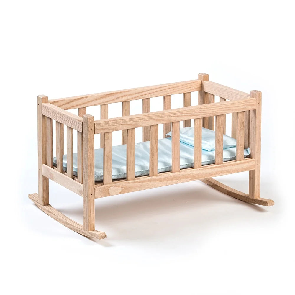 Oak Child Doll Rocking Cradle Toy 22 inch X3744