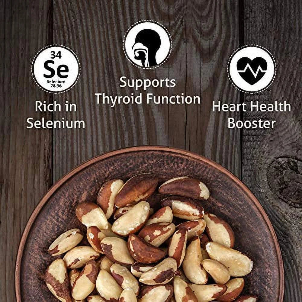 Dry Roasted Brazil Nuts Sea Salted No Oil Non GMO Kosher 32 oz W377