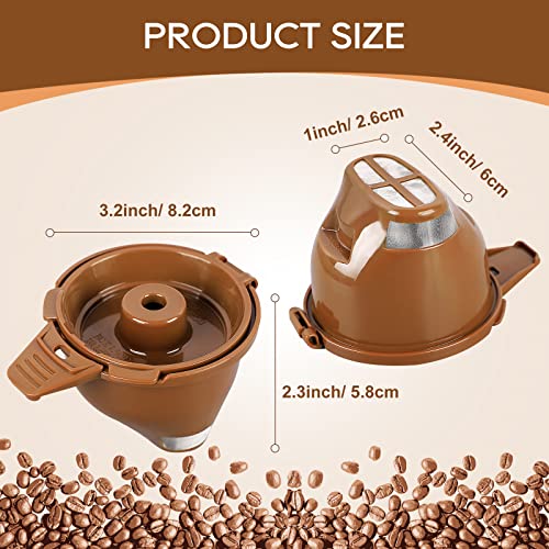 Reusable Single Serve Coffee Filter Brew Basket, 2 Pack, Brown C932356
