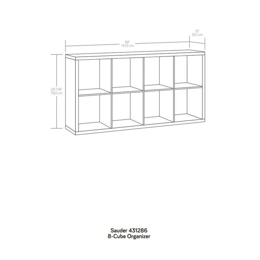 8-Cube Organizer Storage Bookshelf, Mystic Oak Finish B5957