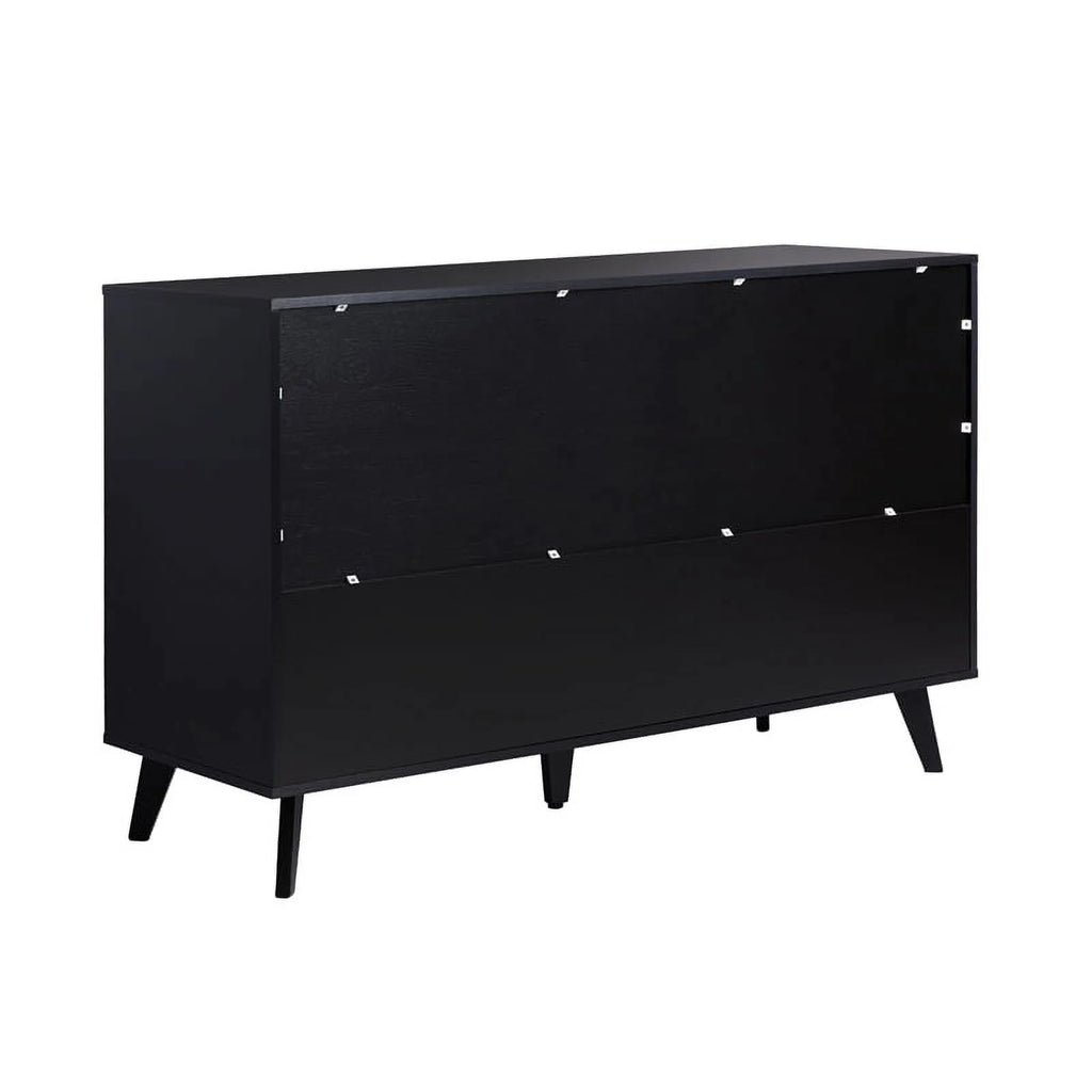 6 Drawer Wood Dresser with Cut Out Handles D6512
