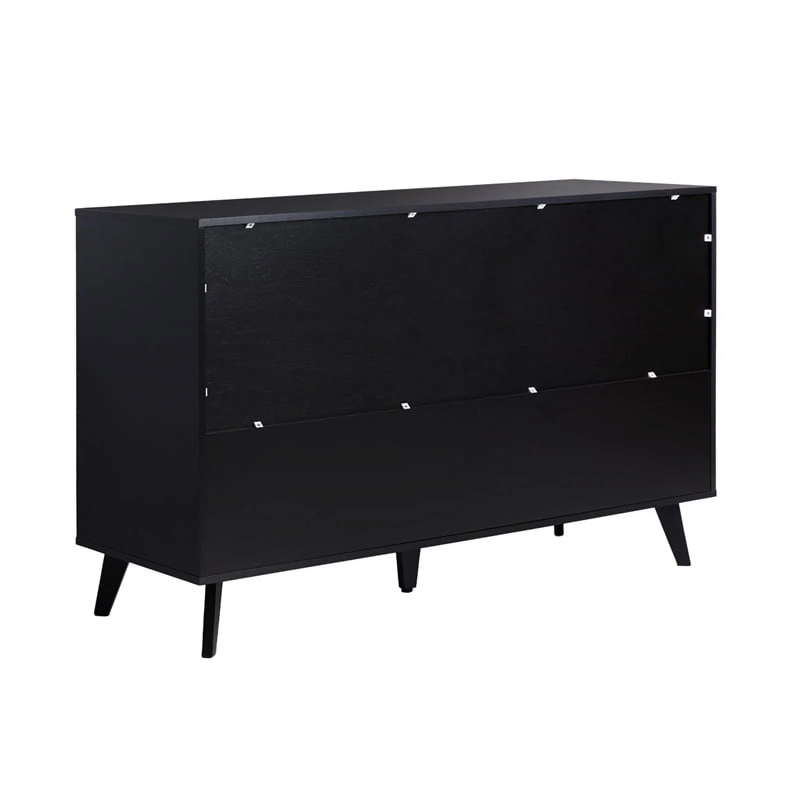 6 Drawer Wood Dresser with Cut Out Handles D6512
