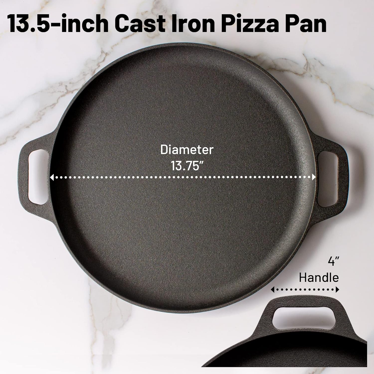 Cast Iron Pizza Pan with Loop Handles A64392