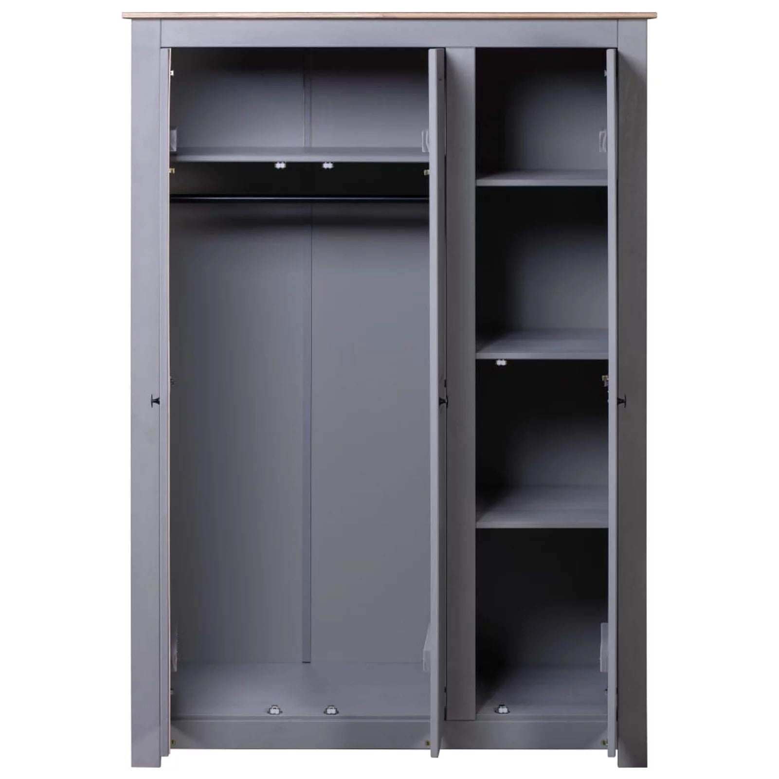 3-Door Wardrobe Gray T281551