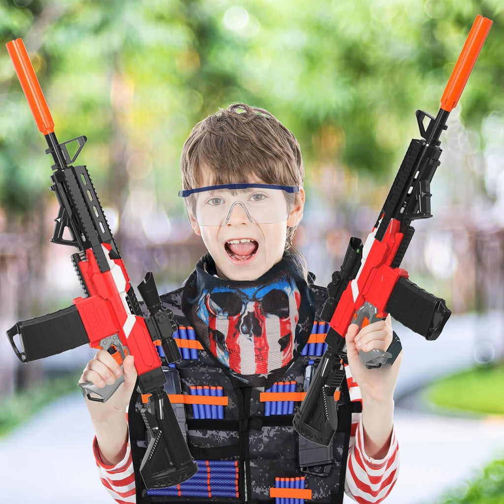 Toy Gun Sniper with Tactical Vest, 2 Clips and 100 Darts I176