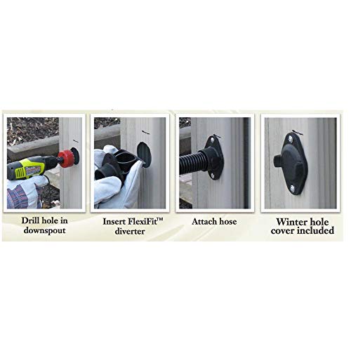 50 Gallon Rain Barrel with Diverter Kit - Black C995509