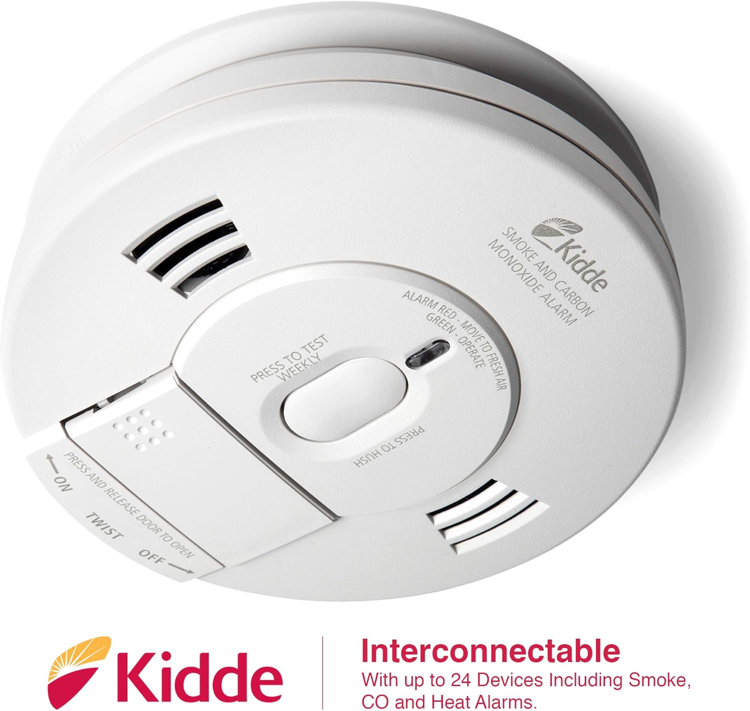 AC Photoelectric Smoke and Carbon Monoxide Detector Alarm, Hardwired with Battery Backup Z778052