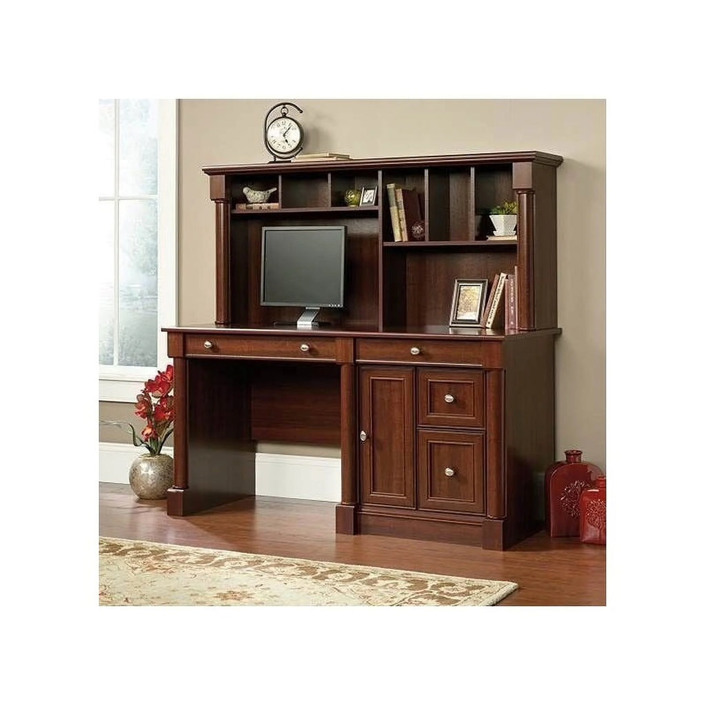 Contemporary Wood Computer Desk with Hutch S454