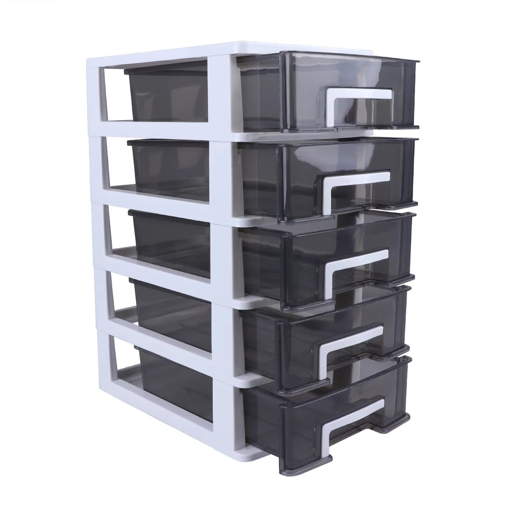 Plastic Five-Layer Storage Cabinet with Drawers F557