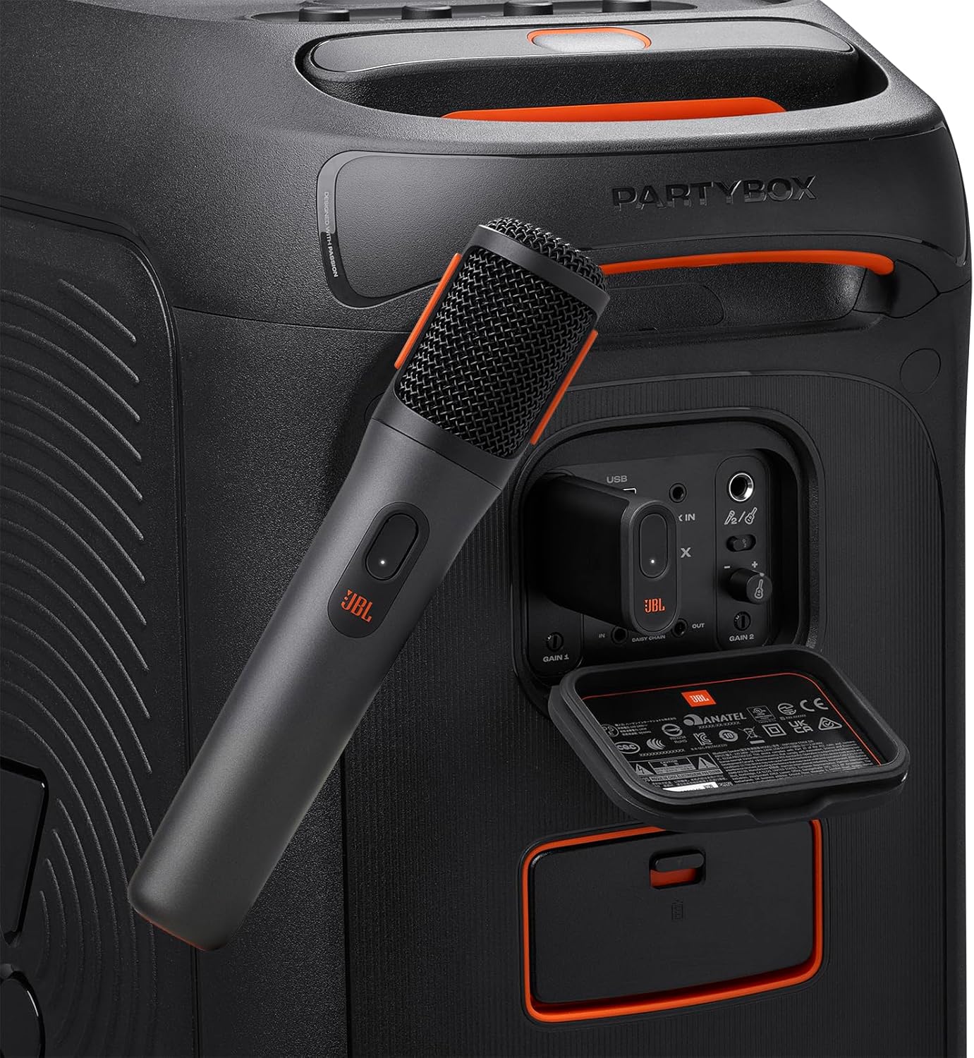 Portable Bluetooth Speaker with Built-in Lights, Black A5729