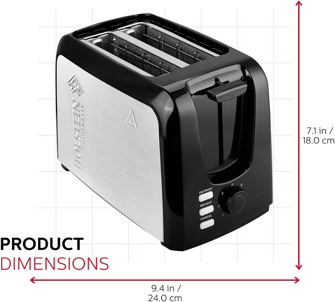 2-Slice Toaster with 7 Browning Control Settings, Black F9104