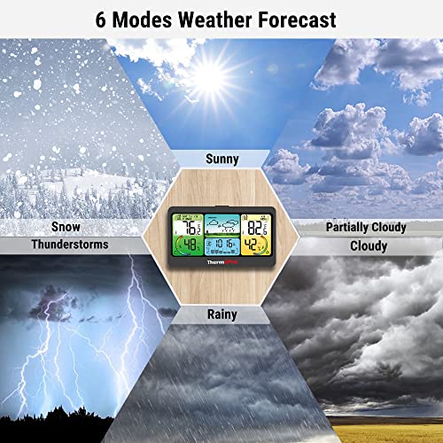 Home Weather Station Wireless Indoor Outdoor Thermometer with Forecast L370800