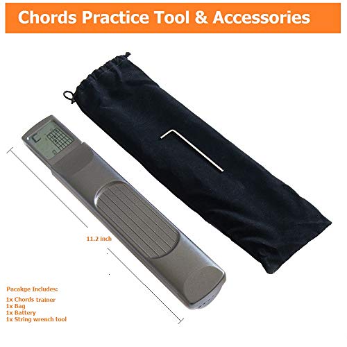 Portable Guitar Chord Practice Tool with Rotatable Chart H53957