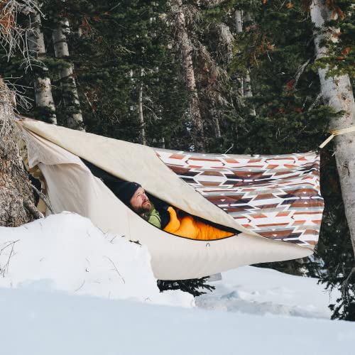 Lay Flat Hammock Tent with Mosquito Net, Insulated Pad and Rainfly D732