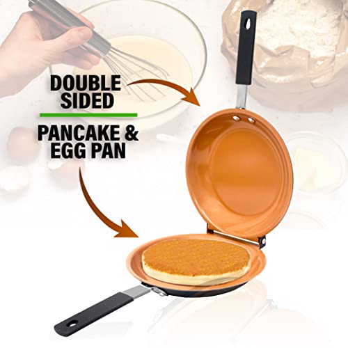 6 Qt Nonstick Copper Deep Square Casserole Pan & Stock Pot 4-Piece Set V637286
