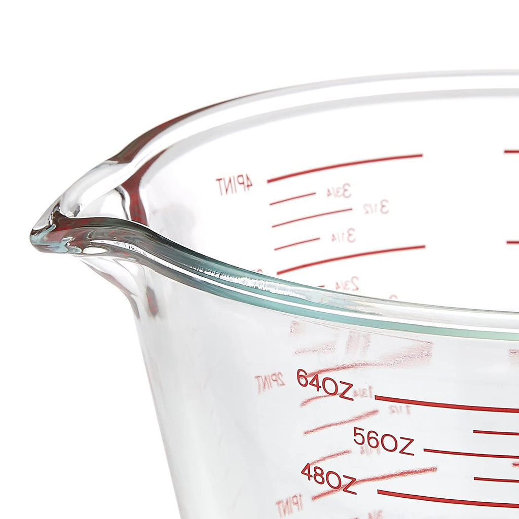 Glass Measuring Cup, 8 Cup Capacity, Transparent Q22919