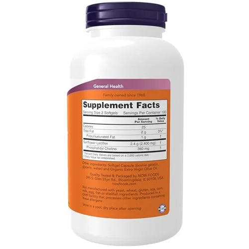 Sunflower Lecithin 1200 mg Softgels, Soy-Free F497