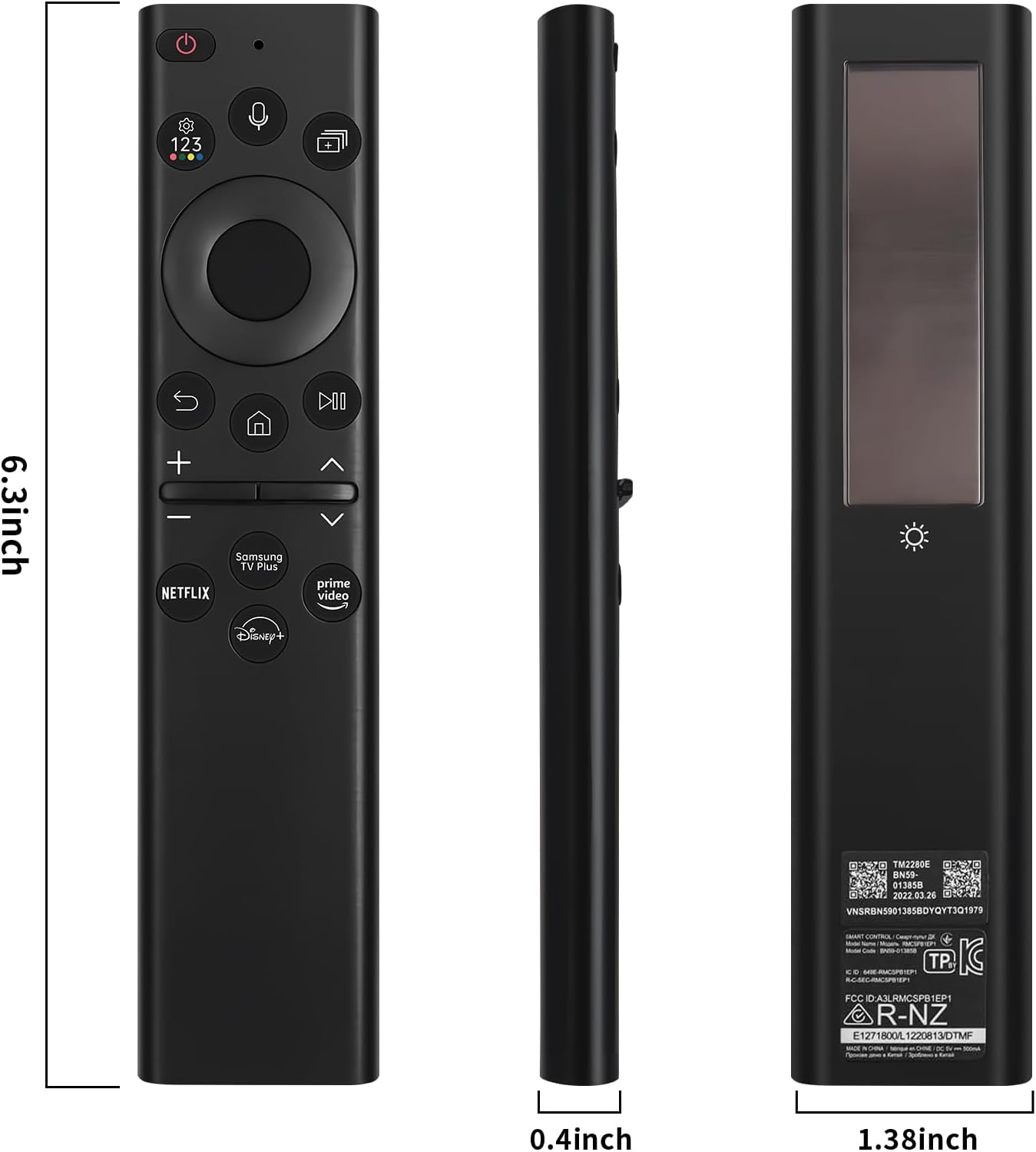 Solar Voice Remote Control for Smart TV, Black U1580