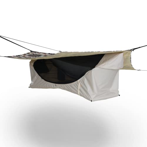 Lay Flat Hammock Tent with Mosquito Net, Insulated Pad and Rainfly D732