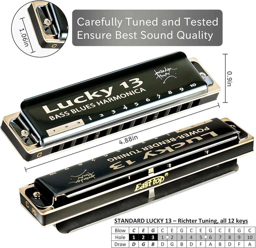 13 Hole Diatonic Harmonica in C Key for Adults F665940