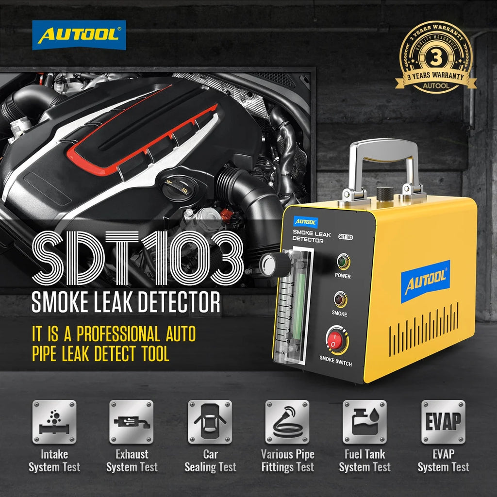 Car EVAP Smoke Machine Leak Tester, Automotive Smoke Leak Detector, DC12V D150