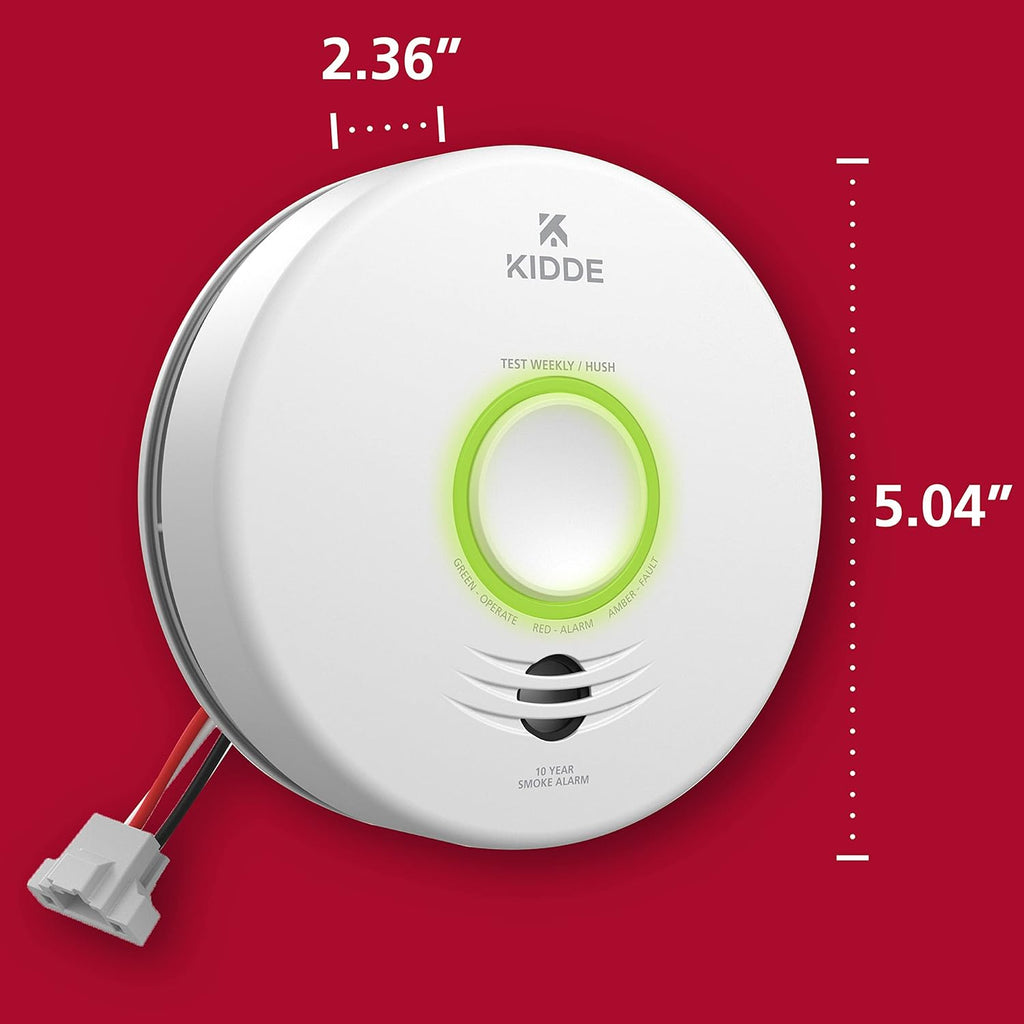 Smart Smoke Detector, WiFi, Hardwired with Battery Backup, 2 Pack T4340