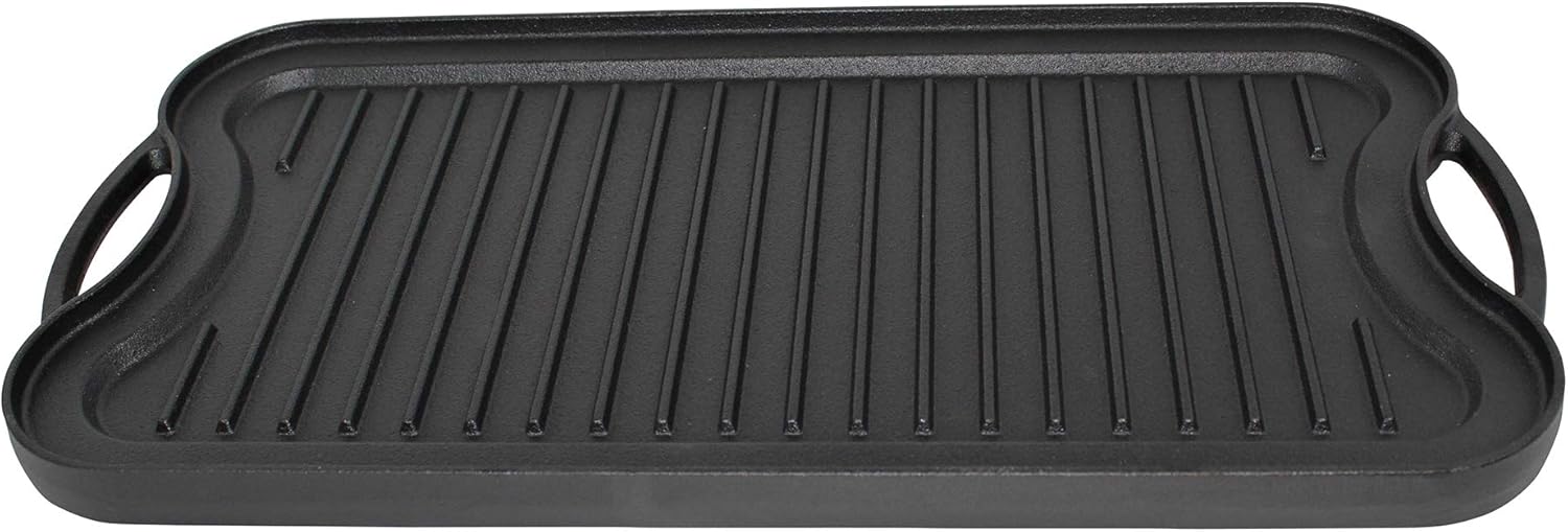 Cast Iron Reversible Grill Griddle with Handles, 20 Inch J386