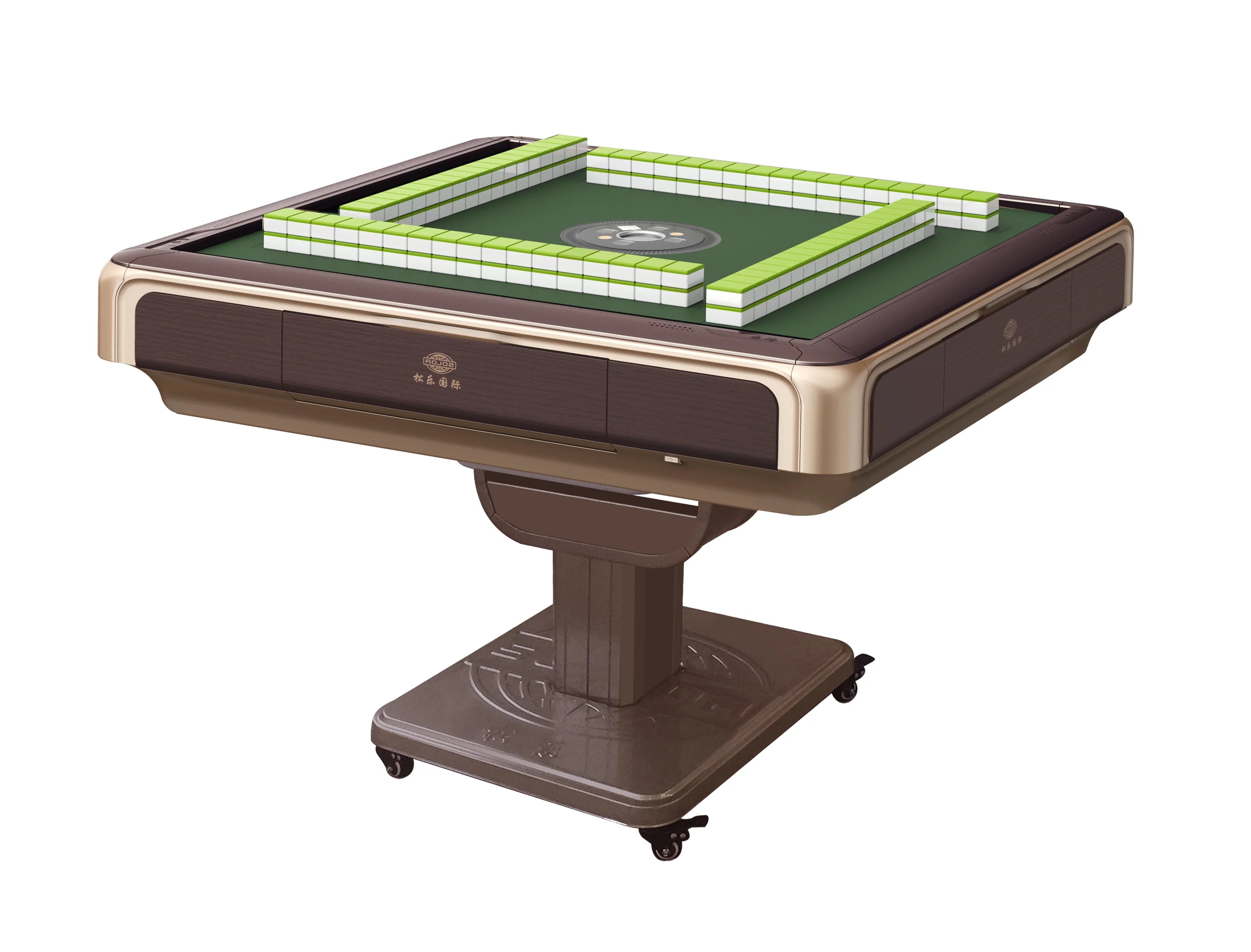 Mahjong Table with Drawers, 2 Sets of Magnetic Tiles O1214
