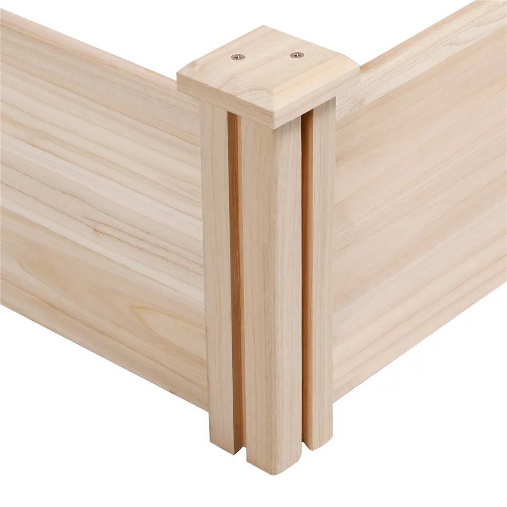 Wooden Raised Garden Bed, 96.7 x 24.6 x 10.6 inch, Natural Wood H28342