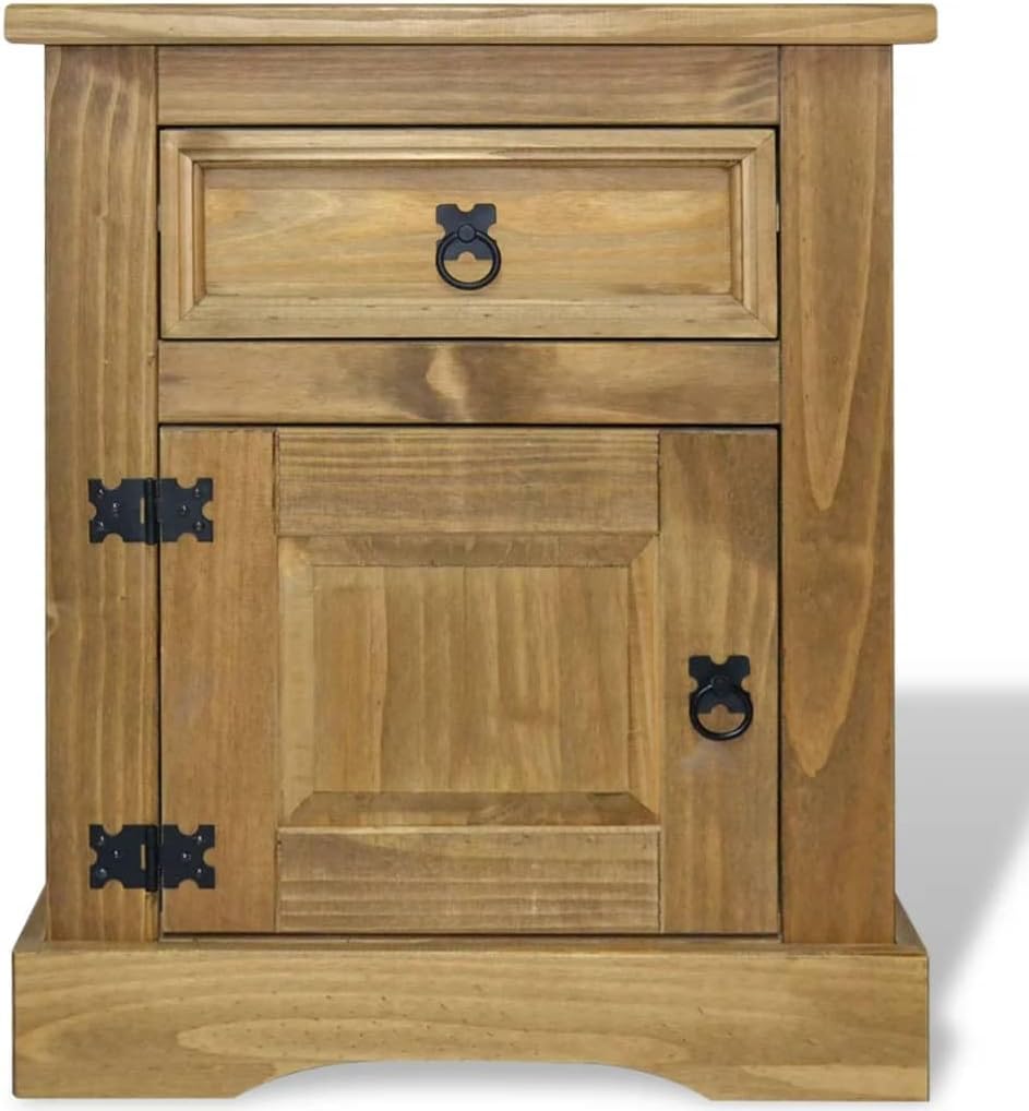 Bedside Cabinet Mexican Pine, 20.9"x15.4"x26.4" L86907