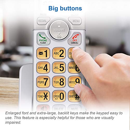 Cordless Home Phone with Speakerphone, Backlit Display, and Caller ID R99140