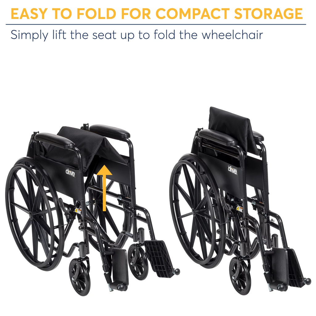Wheelchair with Full Arms and Swing-Away Removable Footrest C5723