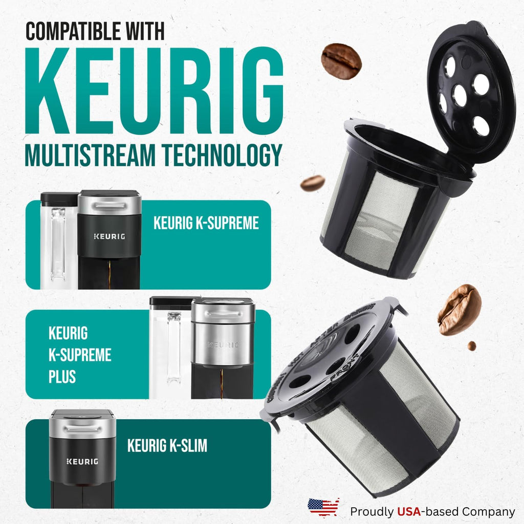 Reusable K Cups for Keurig Supreme Coffee Maker, Refillable Filter, 4 Pack G156323