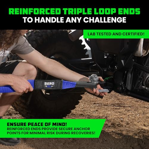 Recovery Tow Strap 3" x 20' - 31,518lb Break Strength for Truck, UTV, ATV, Offroad 4x4 Use K94066