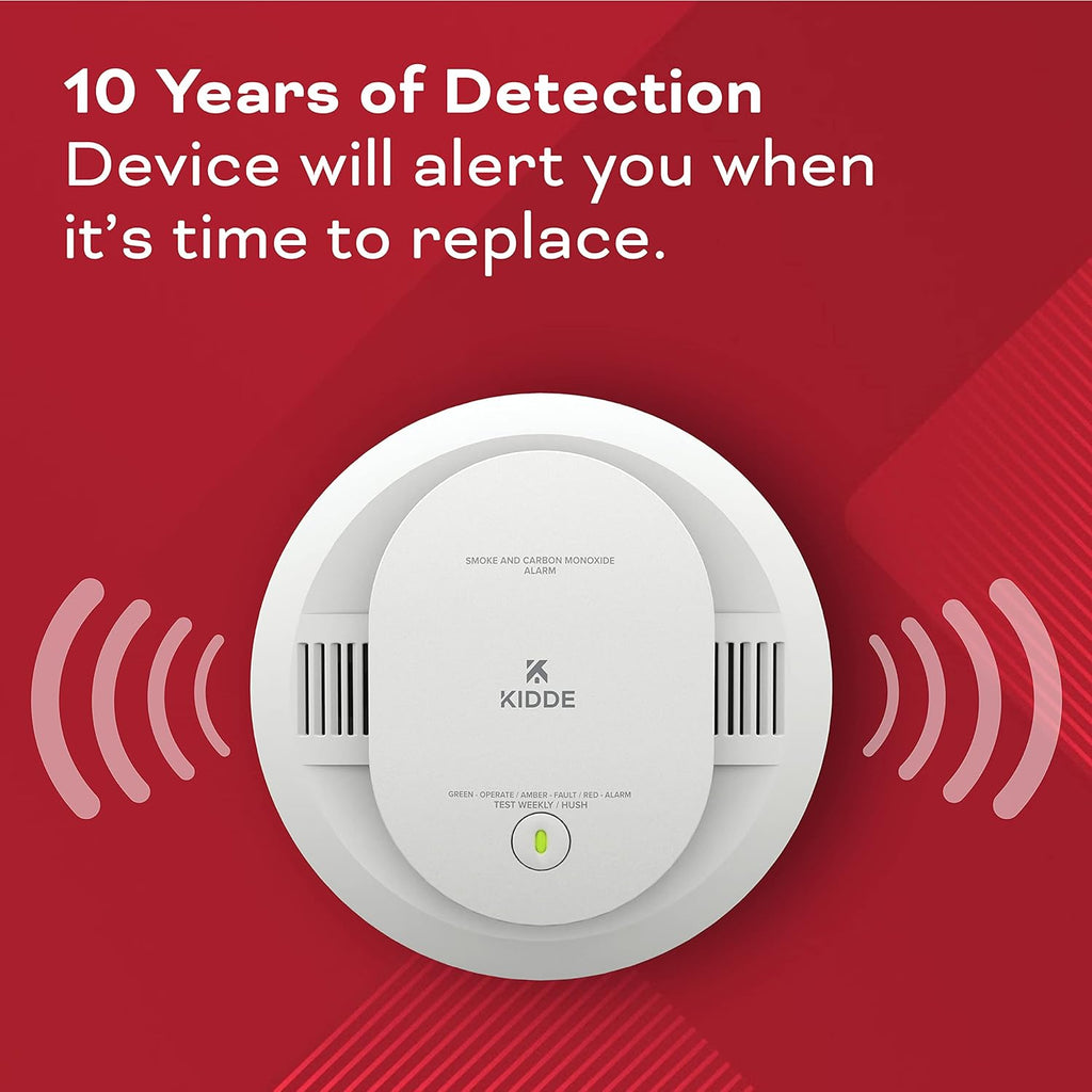 Smoke & Carbon Monoxide Detector, Battery Powered, LED Indicators K835